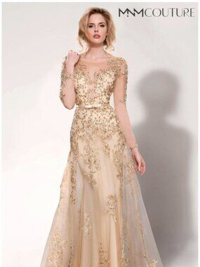 Gold Prom Dress - MNM Couture 9621